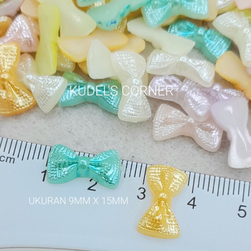 20pcs mutbel pita/ mutiara belah pita/mote tempel pita