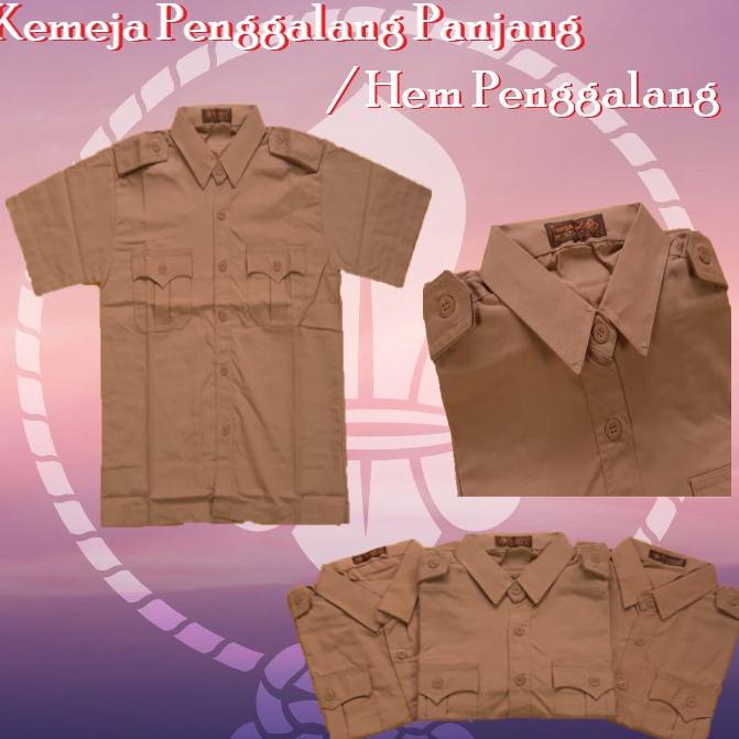 7.7 Seragam Sekolahh Pramuka Tex Penggalang Lengan Pendek Sd Smp Sma ( Merk Seragam )