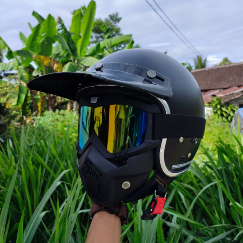 HELM BOGO RETRO GOGLE MASK TOPENG