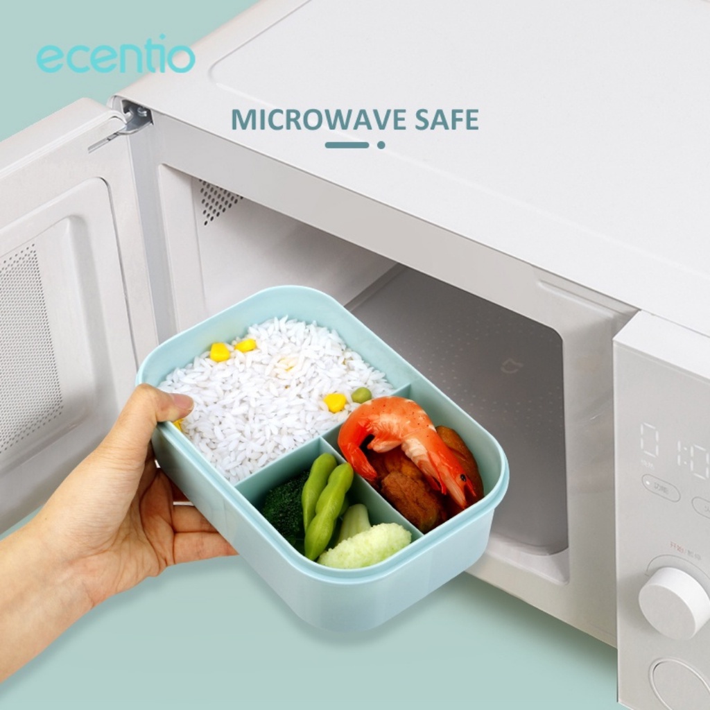 ECENTIO KOTAK MAKAN DAN BOTOL MINUM ANAK DENGAN TAS BEKAL RAMAH LINGKUNGAN DAN BPA FREE