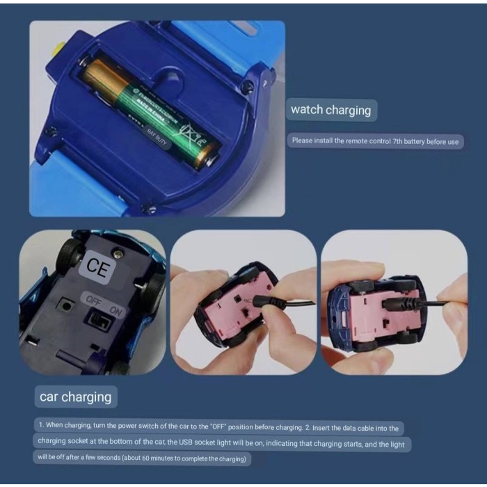 Mobil Remote Control Jam Tangan Rc Watch Wuling Mini Ev Miniatur Mini