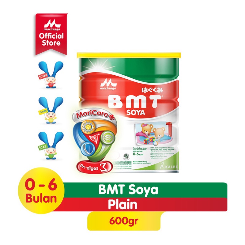 Promo Harga Morinaga BMT Soya Susu Formula Bayi 0-6 Bulan Plain 600 gr - Shopee