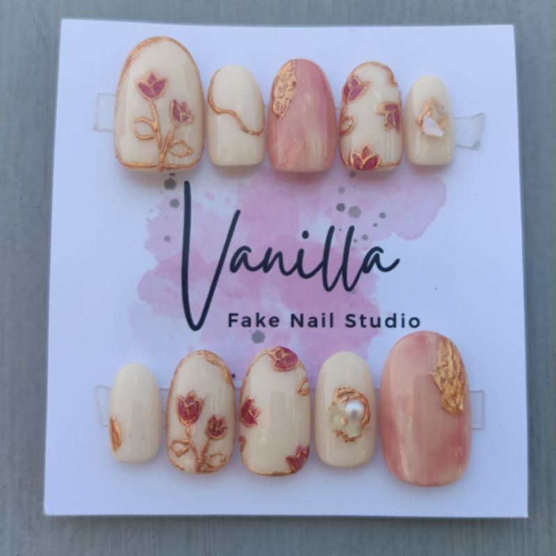 Wedding Fake Nails Custom Design