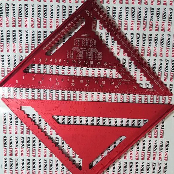 

Terlaris Premium Speed Square 12 Inch Merah 30Cm Penggaris Segitiga Woodworking