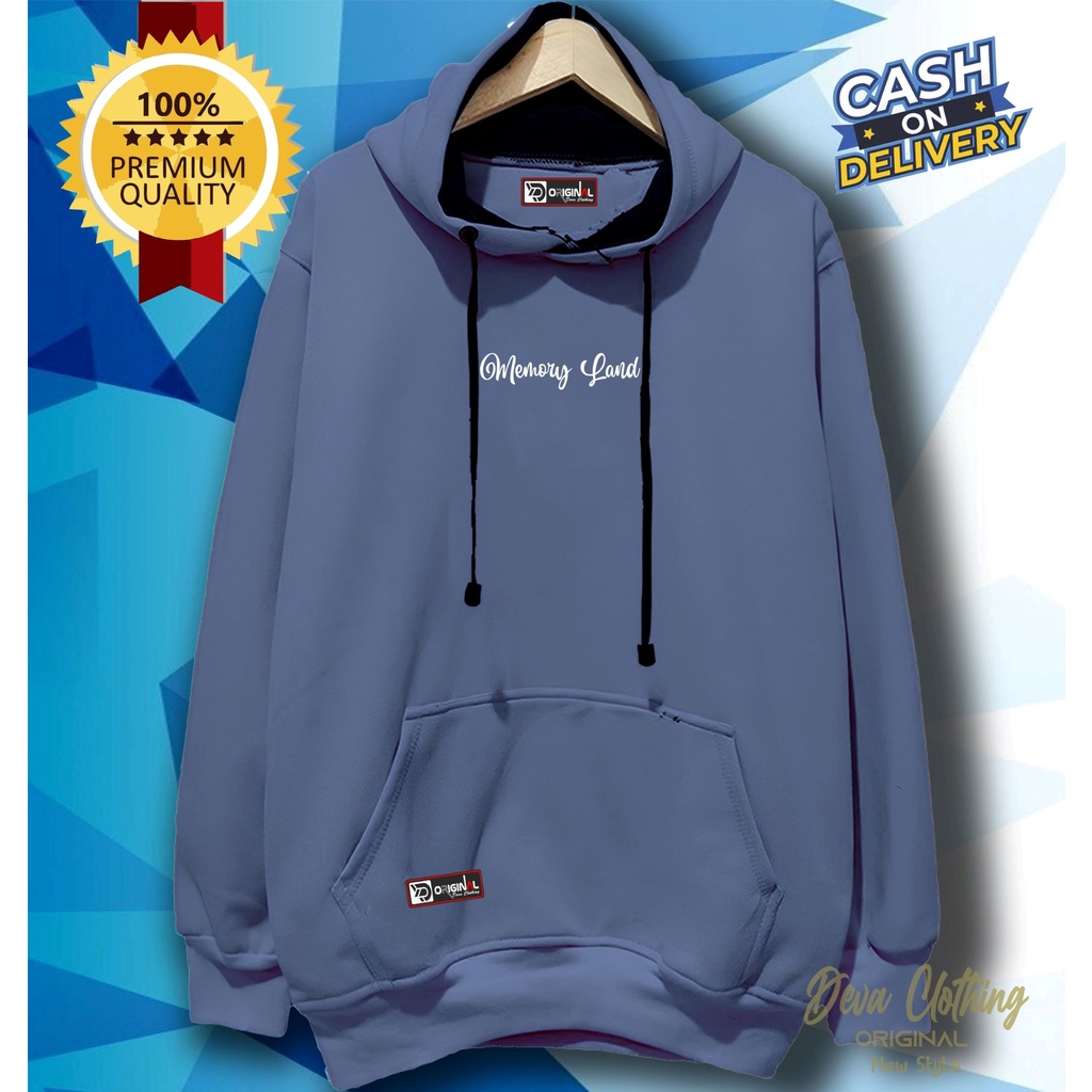 Hoodie Pria Distro Sweater Pria Wanita Terlaris Jaket Original Sablon Memory land Jaket sweater Hood