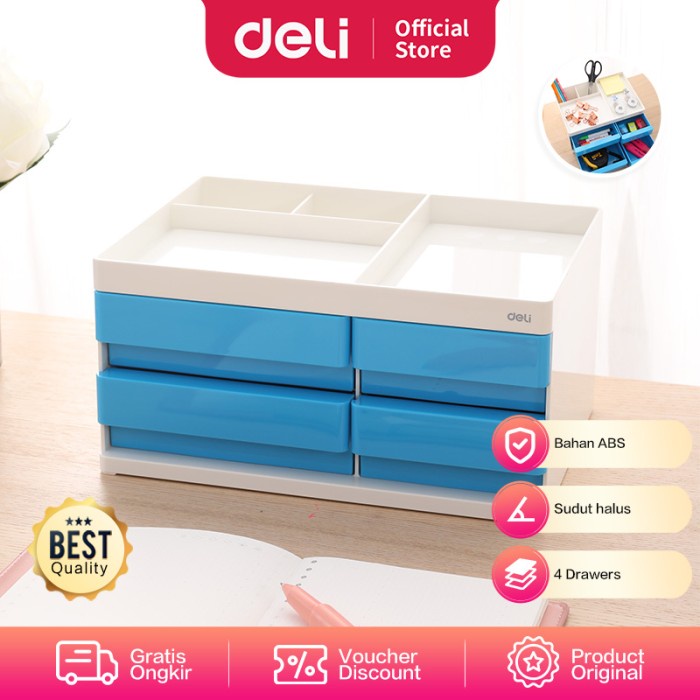 

Aurealiamall Deli Desk Organizer Organiser Plastik 4 Laci Ez250X0