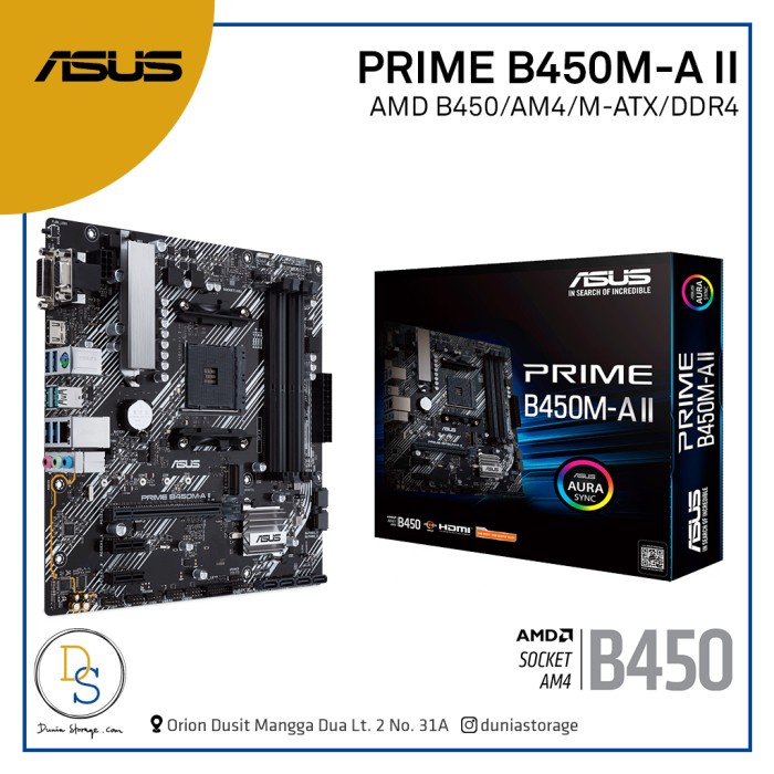 ASUS PRIME B450M-A II AMD AM4 B450 M-ATX MOTHERBOARD