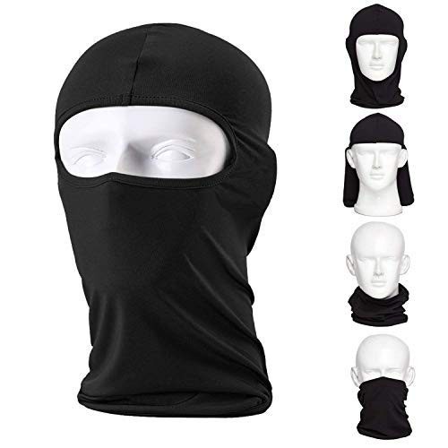Masker Baff Full Face Spandex Pelindung UV Helm Polos Hitam