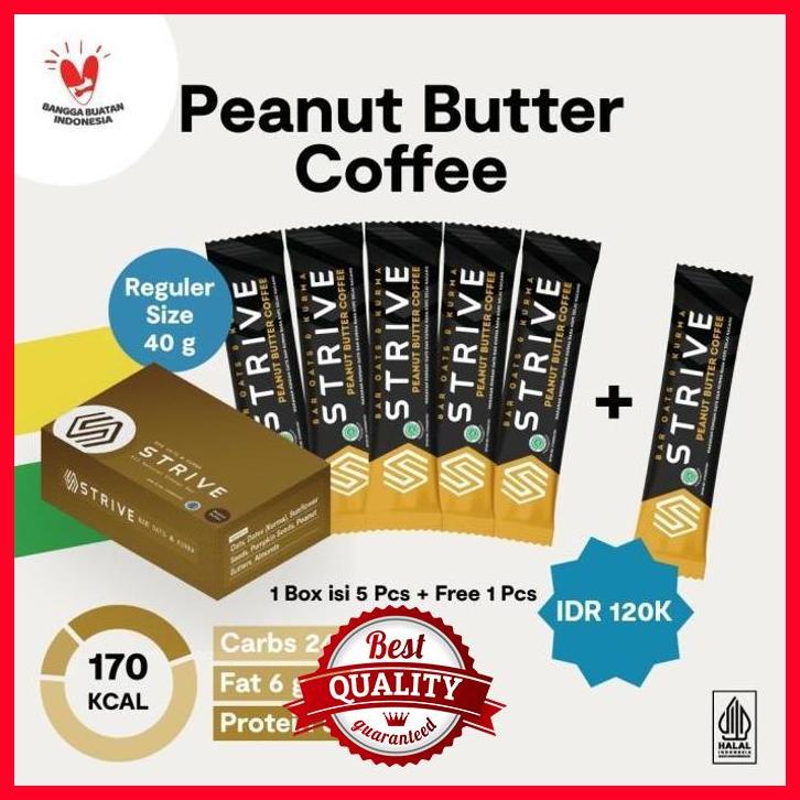 

(REJE) STRIVE RASA PEANUT BUTTER COFFEE 1 BOX ISI 6 PCS - REJEKI SUBUR BIKE