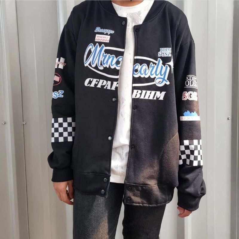 MRNCARLY JACKET PRIA-WANITA UNISEX OVERSIZE | JAKET OVERSIZE HIGH HIGH PREMIUM DISTRO | JACKET RACING | JACKET MOTOR