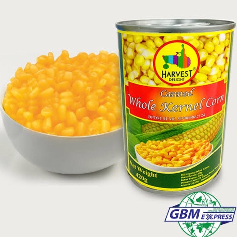 

j7✹Terupdate❂➡ Canned Whole Kernel CORN 420gr / Harvest Delight / Jagung Kaleng F55 ❂