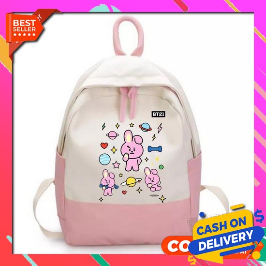 Tas Sekolah Anak Laki Backpack Mini Polos Kartun Punggung Lucu Korean Style Skolah Paud Tk Sd Smp Te