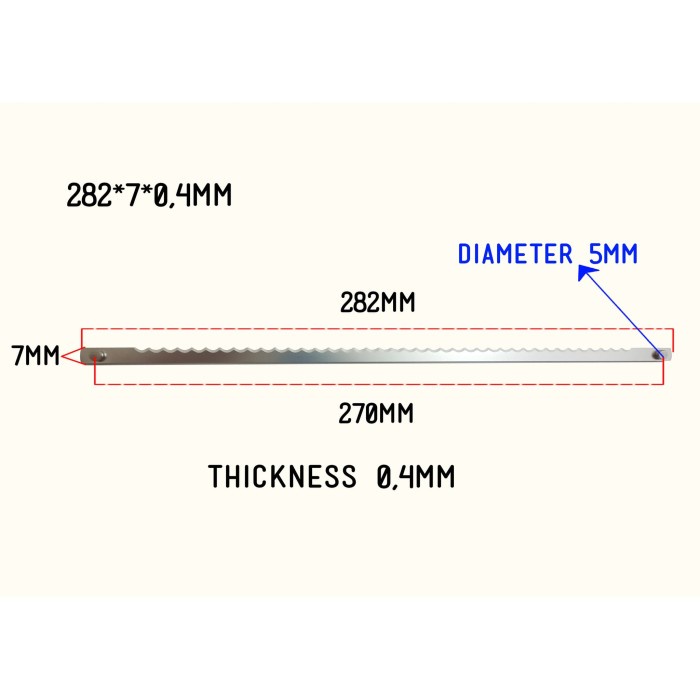 Terlaris Bread Slicer Blade- Pisau Roti Tawar/ Sandwich- Food Grade 282