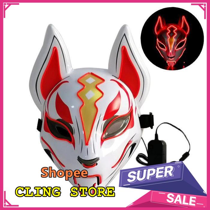 HEMAT TOPENG RUBAH ANIME JEPANG/FOX LIGHTING MASK/TOPENG COSPLAY/TOPENG HALLOWEEN