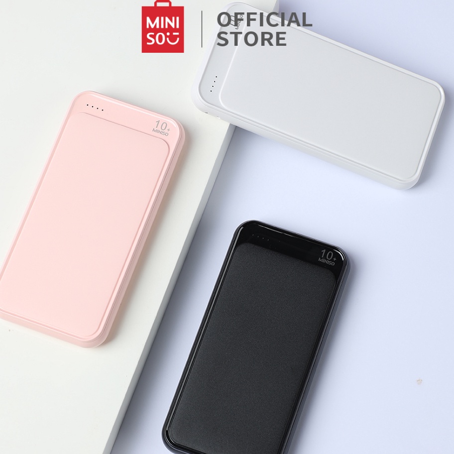 Termurah MINISO Powerbank 10000mah Gelas Hisap Portabel Daya Ponsel Mircro Type-C 2 Usb Output Charg