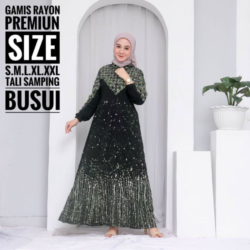 TERBARU GAMIS RAYON PREMIUM|HOME DRESS CANDI MEKAR|GAMIS TWILL ORI|GAMIS BUSUI JUMBO|GAMIS SYARI|DASTER / { S M L XL XXL } Terbaru Gamis twill rayon ORI Dress Muslim twil gamis rayon premium candi mekar