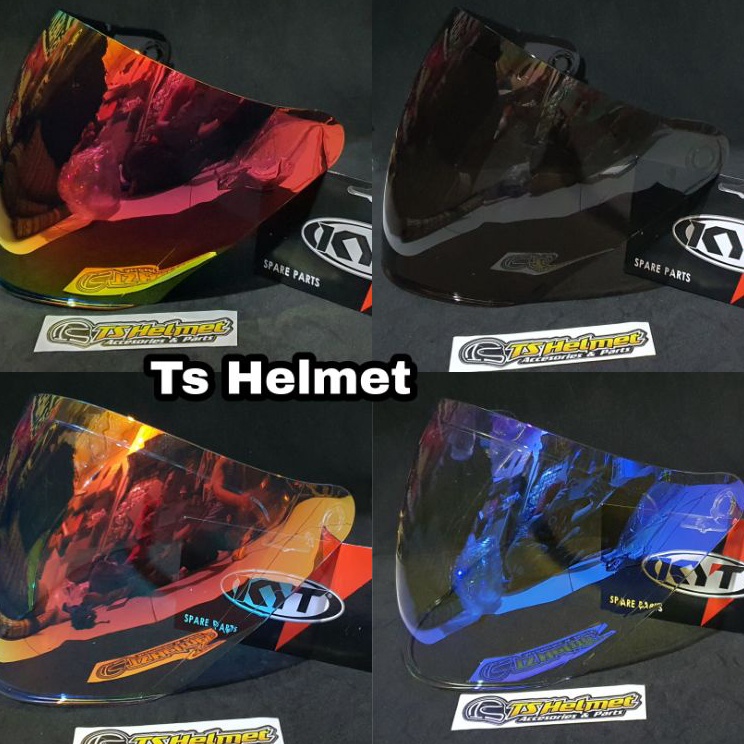 'JSt Original KYT NFJ Helm KYT NFJ Visor Helm Kyt Nfj Iridium Blue Silver Red Gold Dengan LOGO KYT d