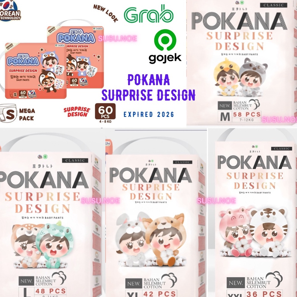 Terlaris Pokana Pants Surprise Design / MomBaby Pants Mega Pack Popok Sekali Pakai