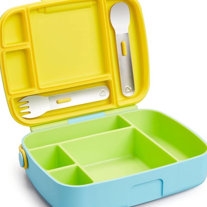 Terlaris Munchkin Bento Box Toddler Lunch Box, Green Sale
