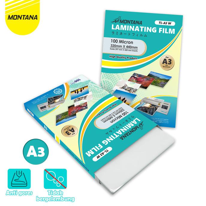 

Berkah Montana Laminating Film / Plastik Laminating Montana Tl-A3W (A3)