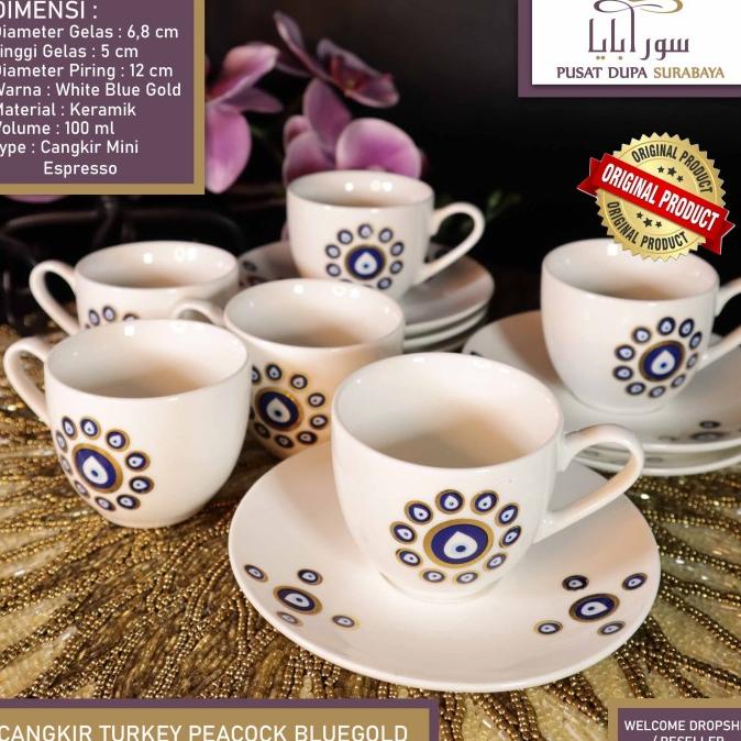 :>:>:>:>] Cangkir Kopi/Teh Keramik Set Mini Espresso Turkey/Arab Bukan Sango