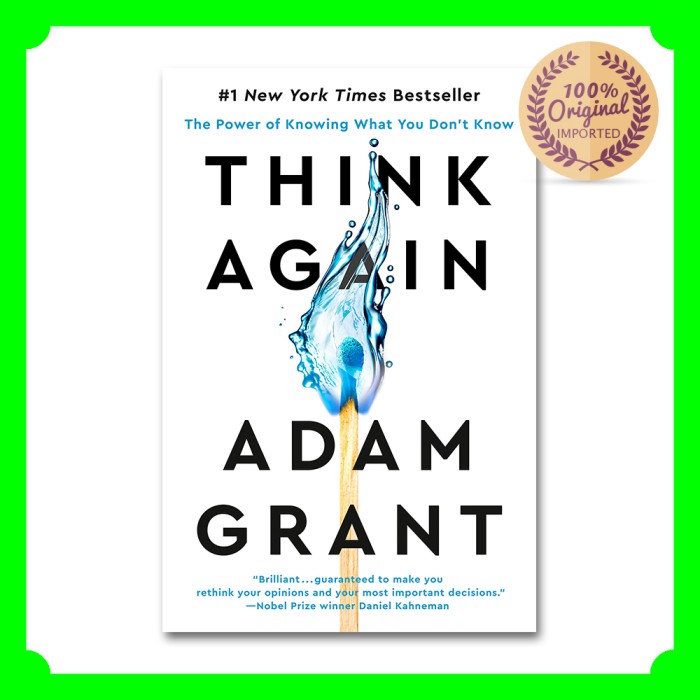 Terlaris Adam Grant : Think Again (Paperback)