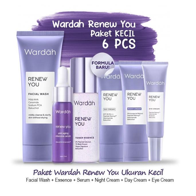 Paket Lengkap Wardah Renew You Anti Aging 6 pcs - 6 in 1(Ukuran Kecil) termurah