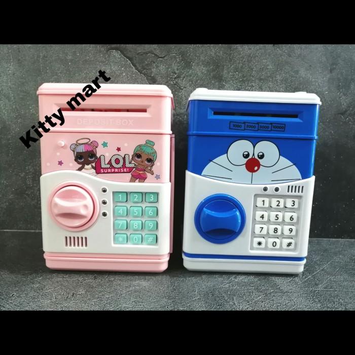 Mainan Anak Celengan Mini Atm Brankas Hello Kitty
