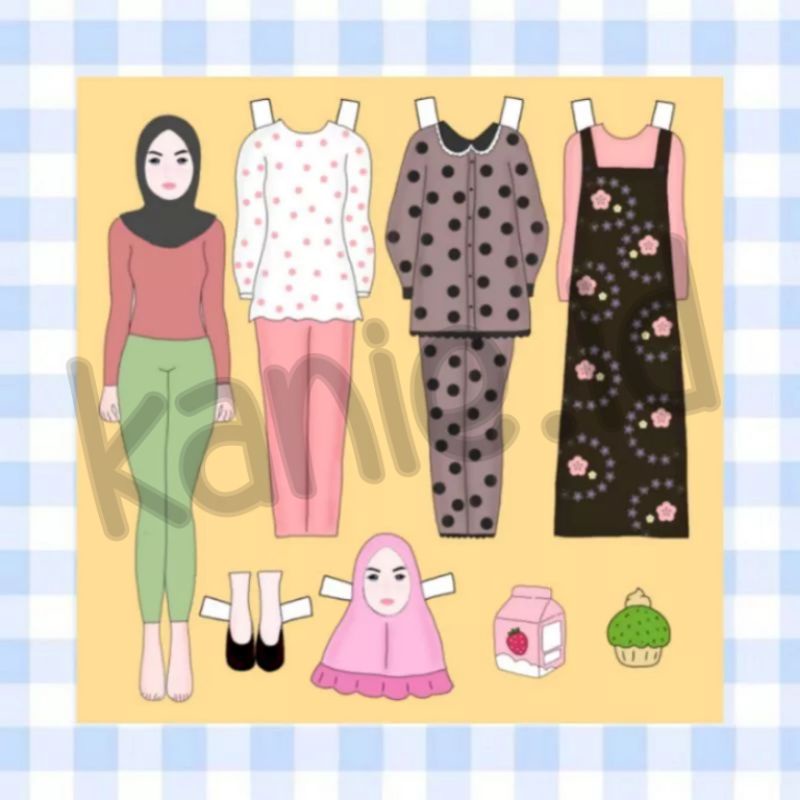 BONGKAR PASANG KERTAS / PAPERDOLL / VERSI HIJAB / BAJU-BAJUAN