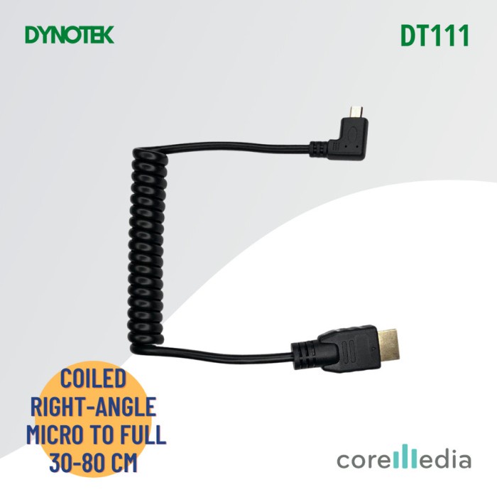PROMO MICRO HDMI TO FULL HDMI COILED CABLE 30CM EXTENDED TO 80CM TERMURAH