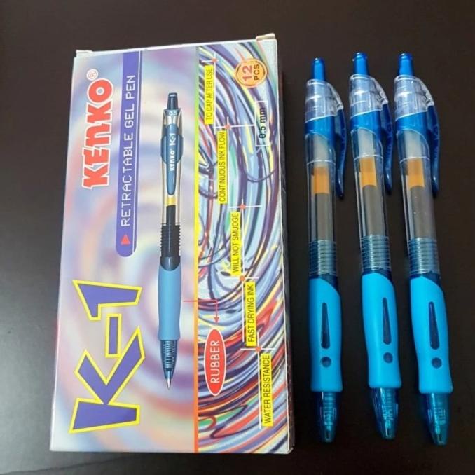 

PULPEN GEL KENKO K-1 0.5 PER LUSIN HTM/BIRU