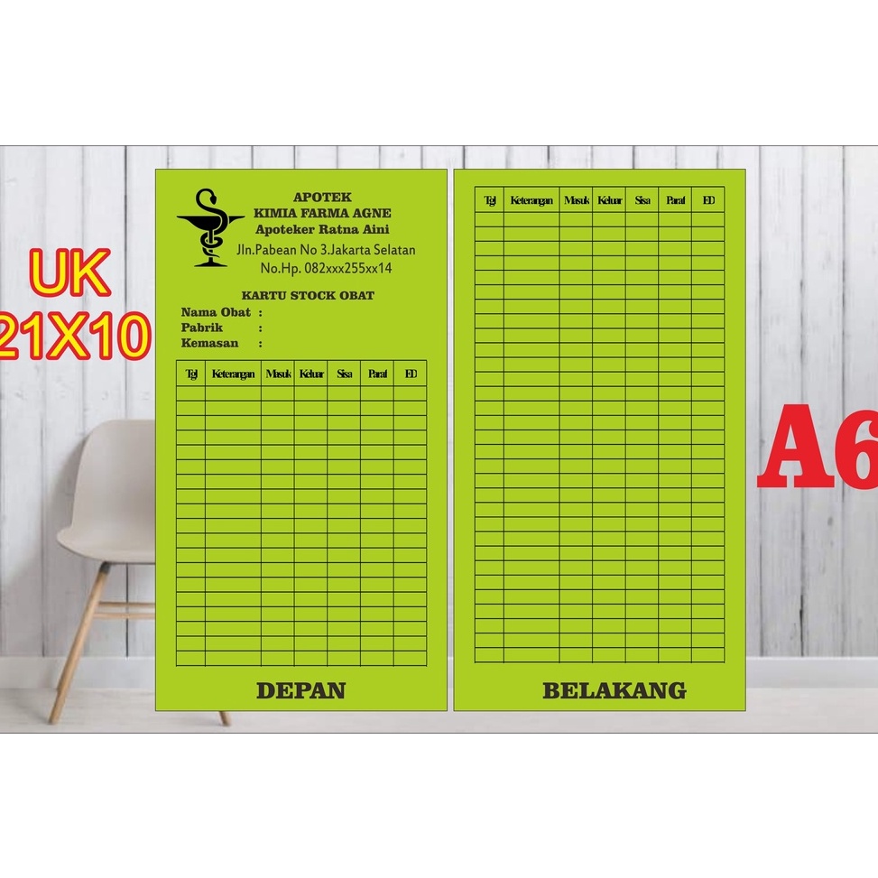 

➫to Sale⁂☍ (CUSTOM KOP)ISI 100 LEMBAR kartu stock barang / Kartu stock Obat/ kartu stock Apotek / custom(nama gelar alamat dan toko dll) H78 ✥