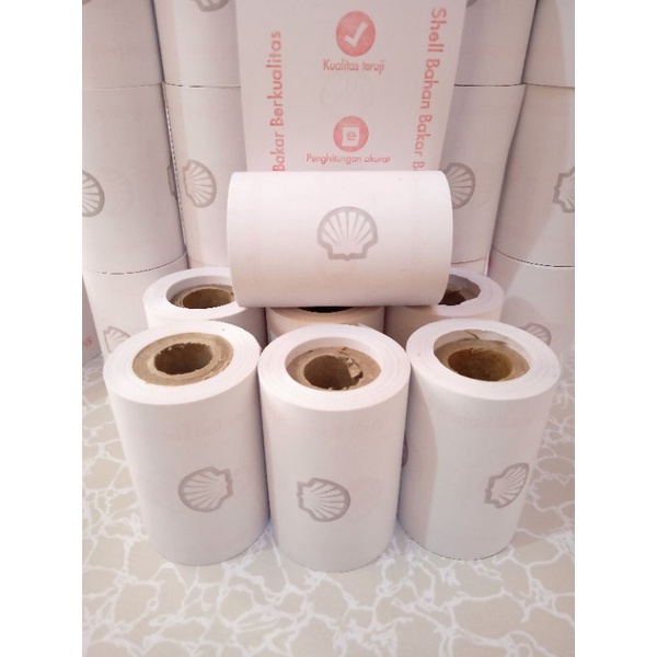 

kertas thermal logo SHELL 57x40 struk bensin 10pcs