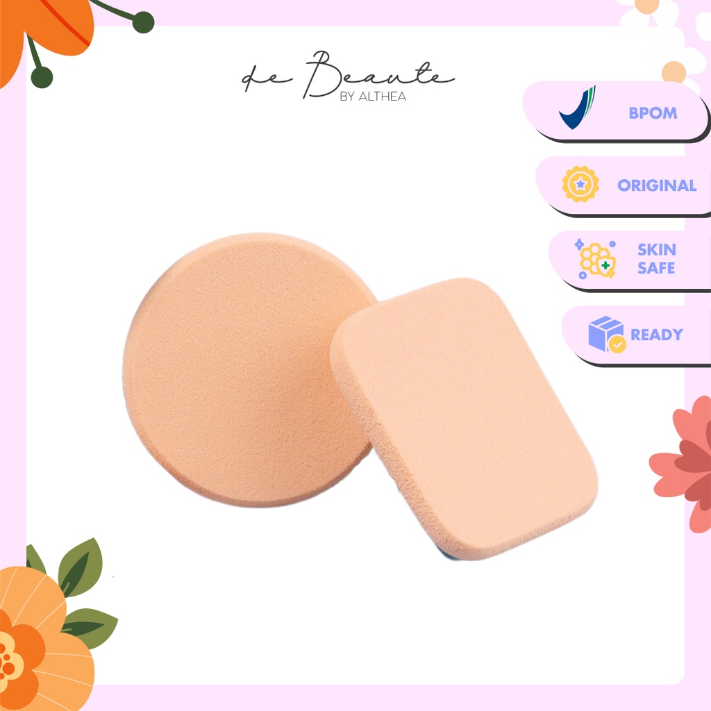 Glamfix Pressed Powder Puff _ Puff Spons Bedak Padat - Circle Isi 2pcs