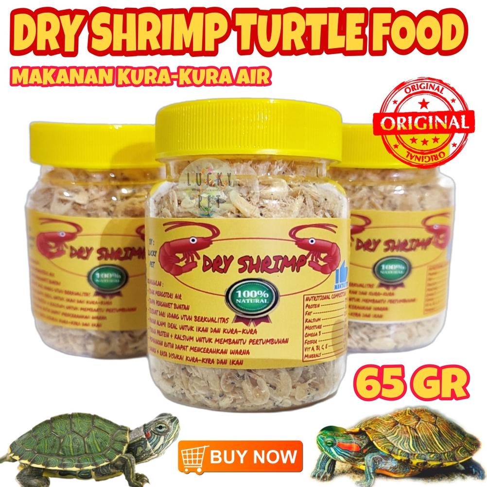 Ready [65 Gr] Dry Shrimp Udang Kering Pakan Makanan Kura Kura Air Brazil Res Reptil Labi Labi Kura A