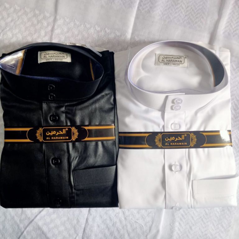 SBH.2Jn23ι ▪ BISA COD GAMIS JUBAH AL HARAMAIN ORIGINAL 100% POLOS POLYSTER IMPORT VIETNAM PUTIH DAN 