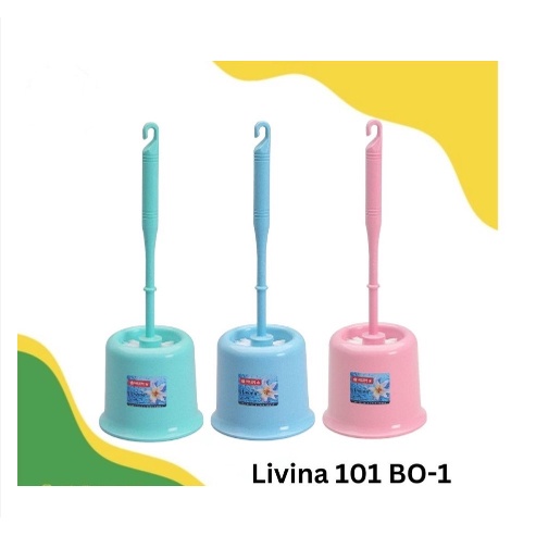 Livina Toilet Brush No. 101 + Pot BO-1 LS Sikat Toilet Pembersih Kamar Mandi - Lion Star