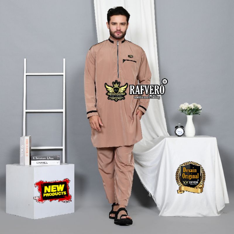 Setelan Baju Muslim Koko Pria Altan ORIGINAL RAFVERO - Baju Muslim pria