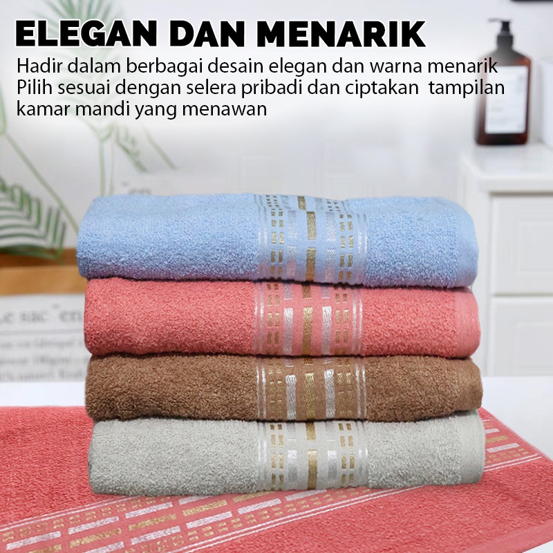 Handuk Mandi Medium Elegan &amp; Menarik Ukuran 50cm x 100cm Bahan Katun Daya Serap Tinggi - Handuk Mandi Anak High Quality - J3B5