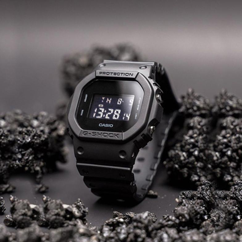Limited Jam Tangan Pria G-Shock Casio Dw 5600 Full Black Hitam Merah Hitam Putih