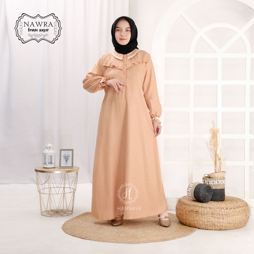 GAMIS TERBARU KATUN MADINAH NAWRA DRESS BY HANNAYA VARIASI WARNA 2