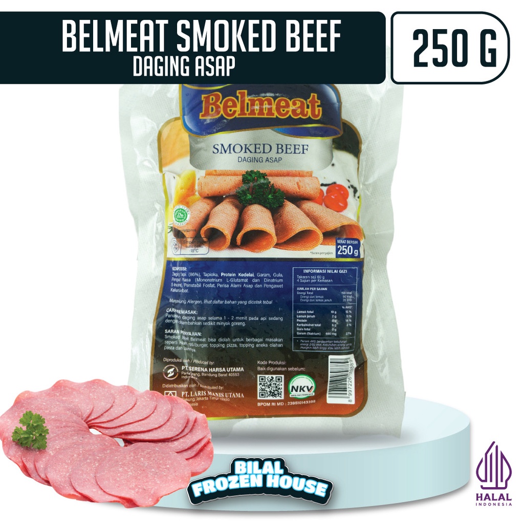 

Belmeat Smoked Beef 250gr - Daging Sapi Asap Belmeat
