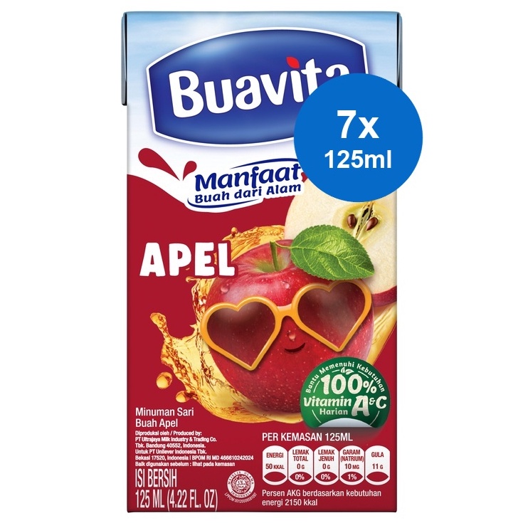

Kemasan Baru.. Buavita Mini Juice Apel 7 x 125 ml S9I
