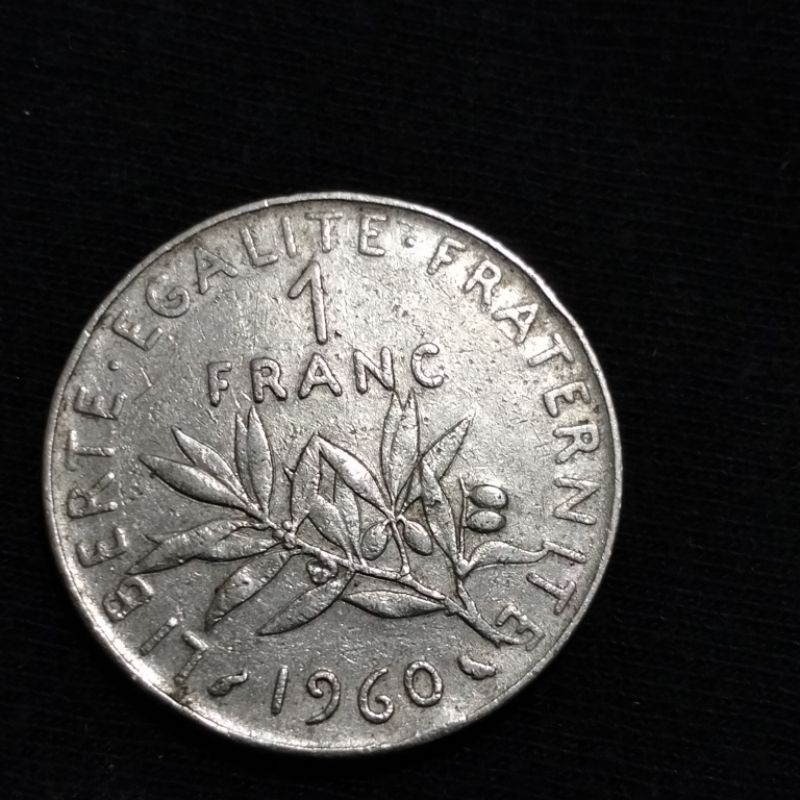 Uang Koin 1 Franc tahun 1960