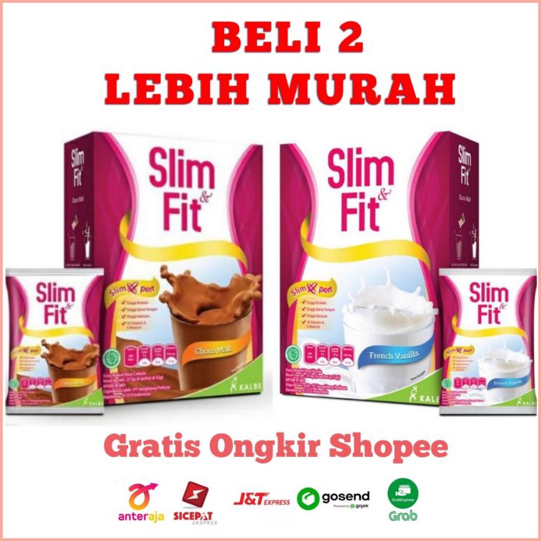 

>XG34448< Susu Slim & Fit Milk 6x52gr Vanila atau Coklat/ Slim Fit Susu Kalbe/ Slimfit susu diet / Slim Fit Coklat Vanila / slim&fit susu Kalbe