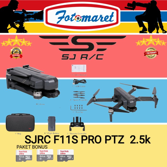 Drokam Sjrc F11S Pro Ptz 2.5K Version Eis Dual Antishake Self- Stabitazer