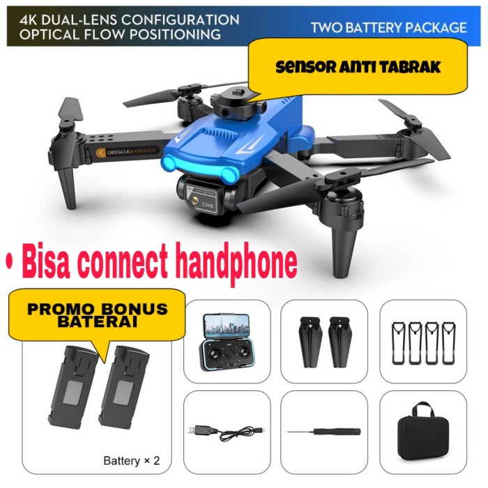 Drokam Drone Kamera 8K Xt2 Optical Flow Stabil Cocok Untuk Pemula Drone Murah