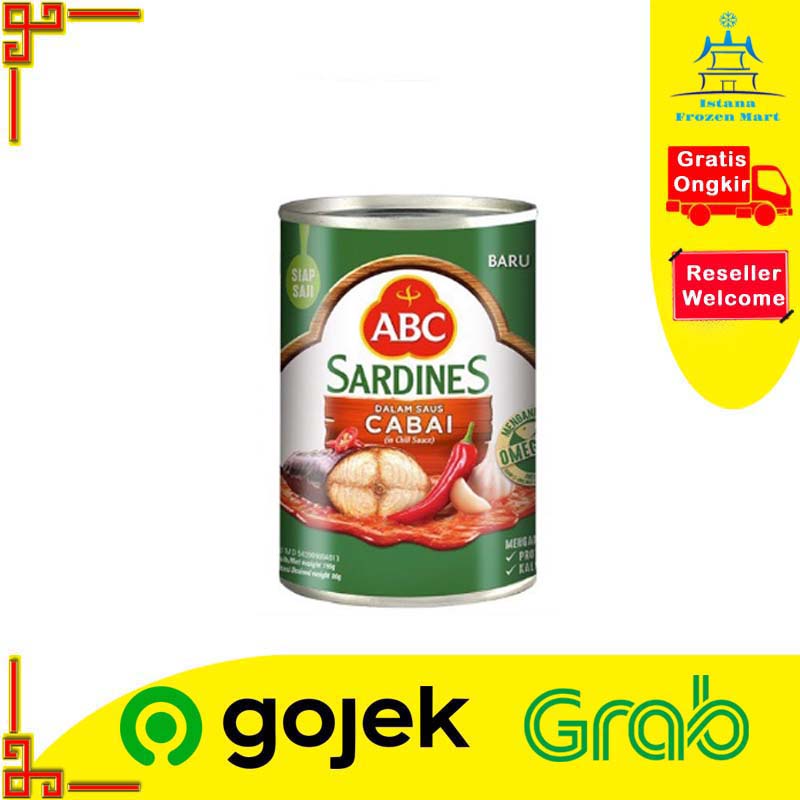 

Sardines Sarden Saus Cabe Cabai 155 GR - ABC