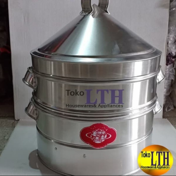 Terlaris Kalakat Susun 3 Alumunium / Kukusan Dimsum Baso Tahu / Panci Kukus - Packing