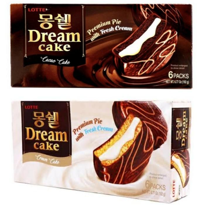 

[6 Pcs - Box] Lotte Dream Cake - Vanilla - Chocolate Original Korea Best Seller